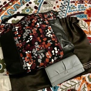 Coach Park Splatter Hobo Bag Purse